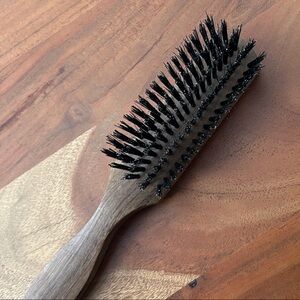 Hand crafted walnut boar bristle hair brush
